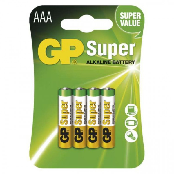GP Batteries Alkalická baterie GP 1,5V AAA 4 ks