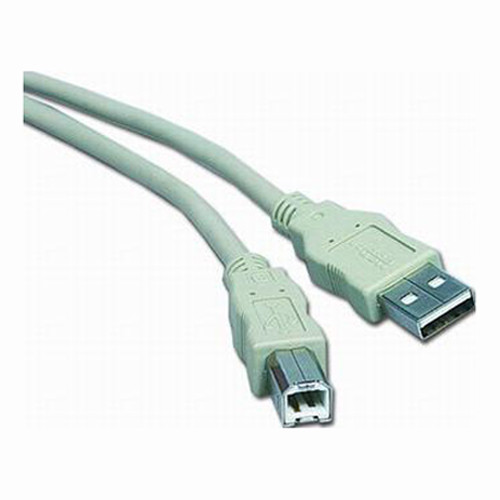 Kabel PremiumCord USB 2.0 A-B 3m, bílý/šedý