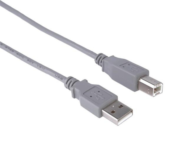 Kabel PremiumCord USB 2.0 A-B 5m, bílý/šedý
