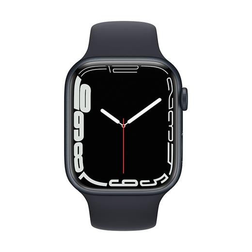 Hodinky Apple Watch series 7 GPS, 45 mm, temně inkoustová, hliník, Mighnight Sport Band - regular