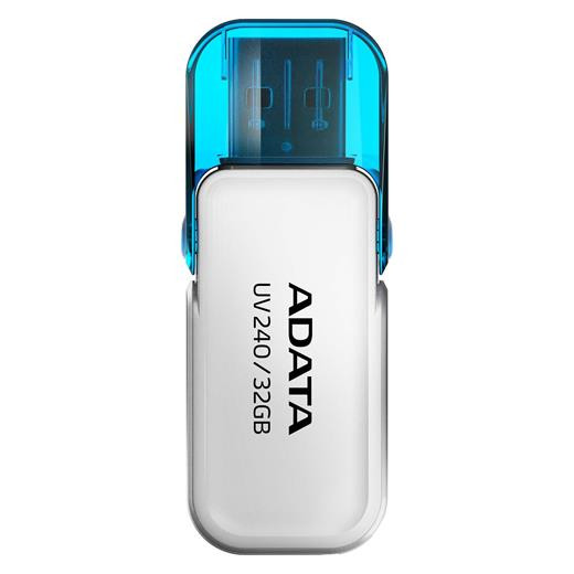 Flashdisk Adata UV240 32GB, USB 2.0, white, vhodné pro potisk