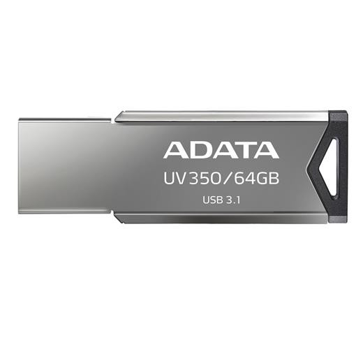 Flashdisk Adata UV350 64GB, USB 3.1, silver, potisk