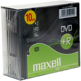 DVD+R 4,7GB 16x 10PK SC 275631 MAXELL
